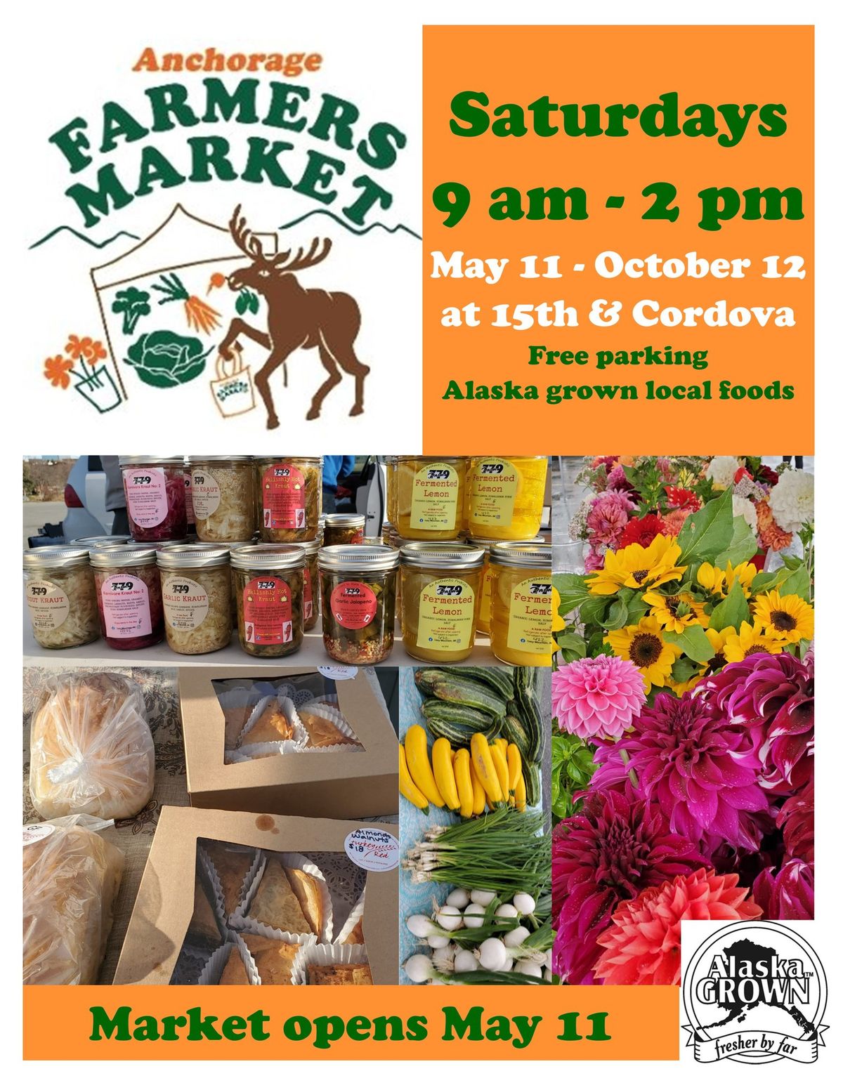 MAY 11 OPENING DAY! Anchorage Farmers Market Midtown. PLAY BALL! :D