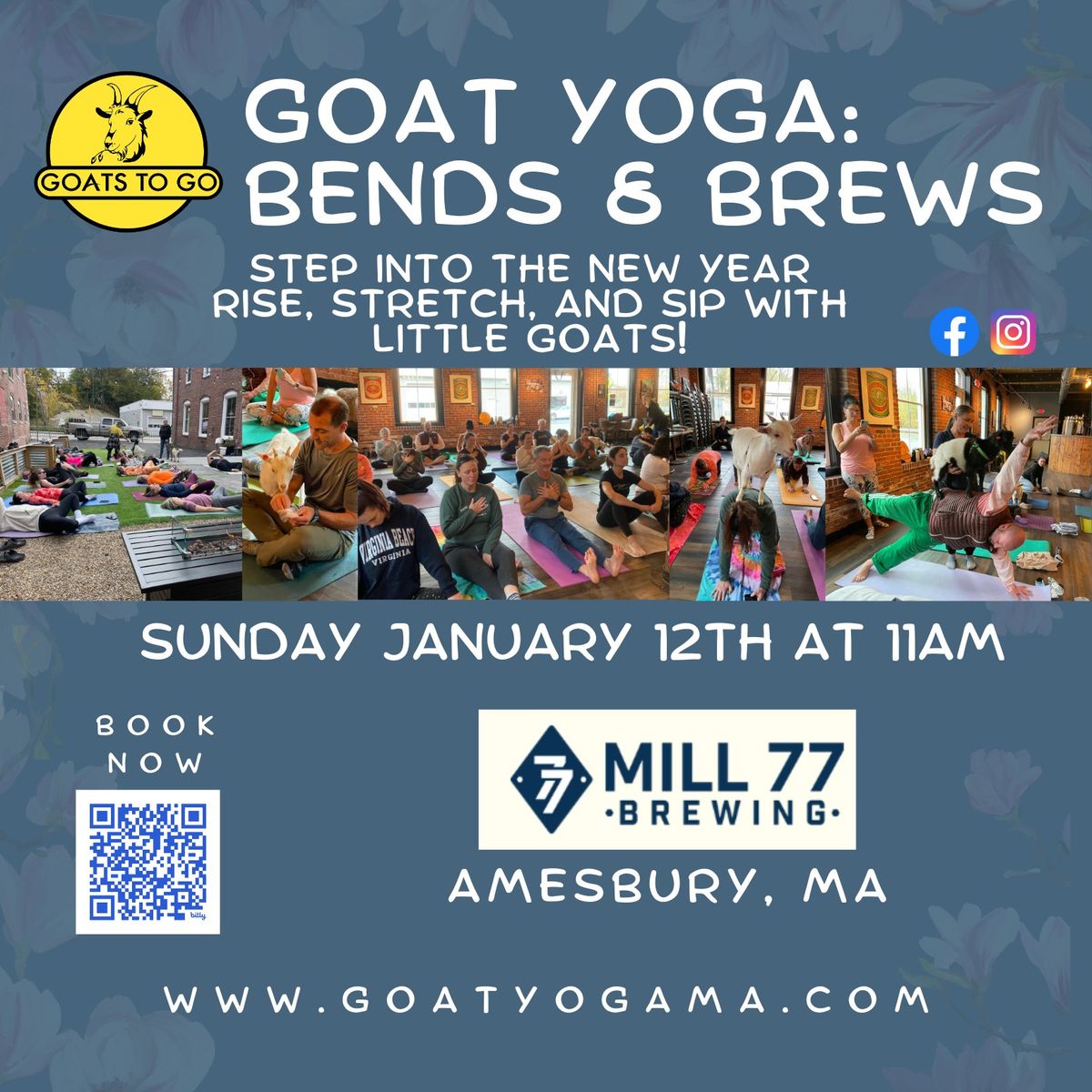 Goat Yoga: Bends & Brews (Mill 77 Brewing)