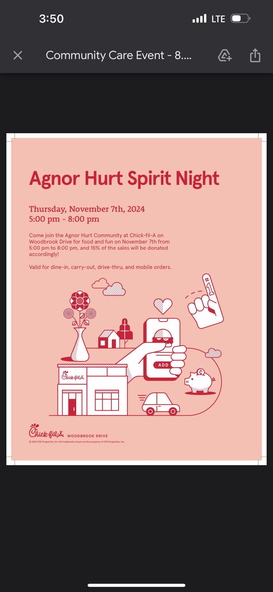 Chickfila Spirit Night 