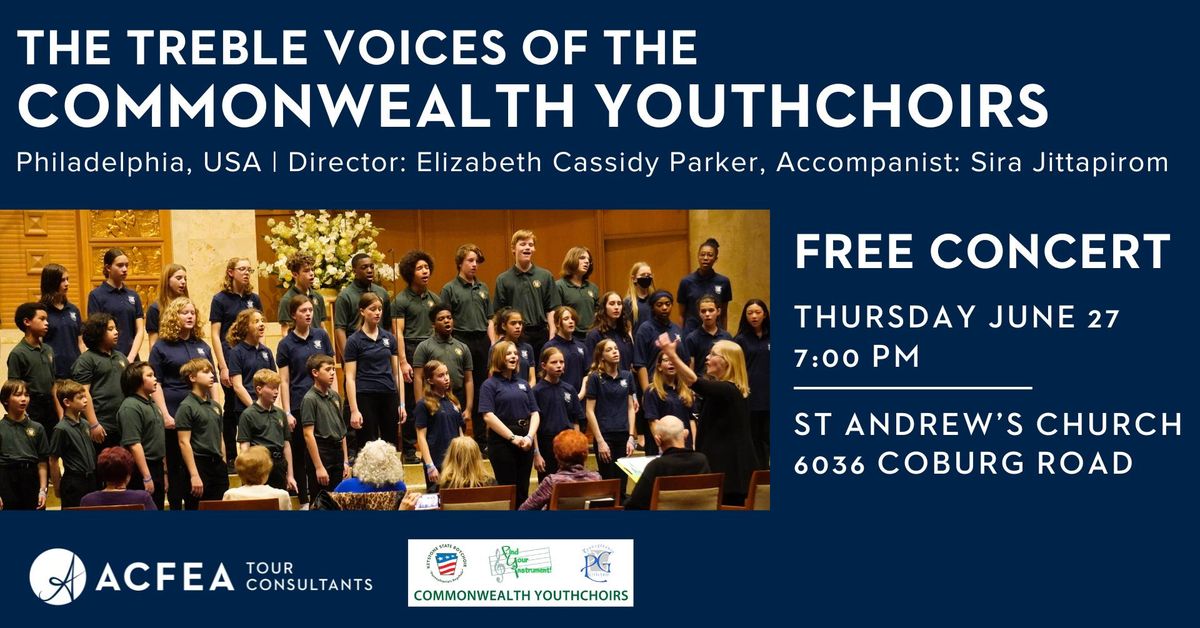 Treble Voices of the Commonwealth Youth Choirs performance at Saint Andrews, Halifax