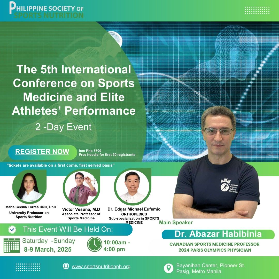 The 5th International Conference on Sports Medicine and Elite Athletes\u2019 Performance