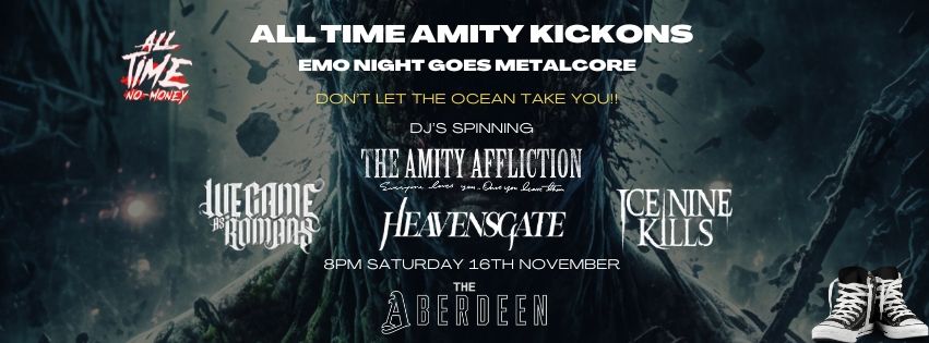 All Time Amity Affliction Kickons (Unofficial) Emo & Scene Party Perth \ud83c\udfb8