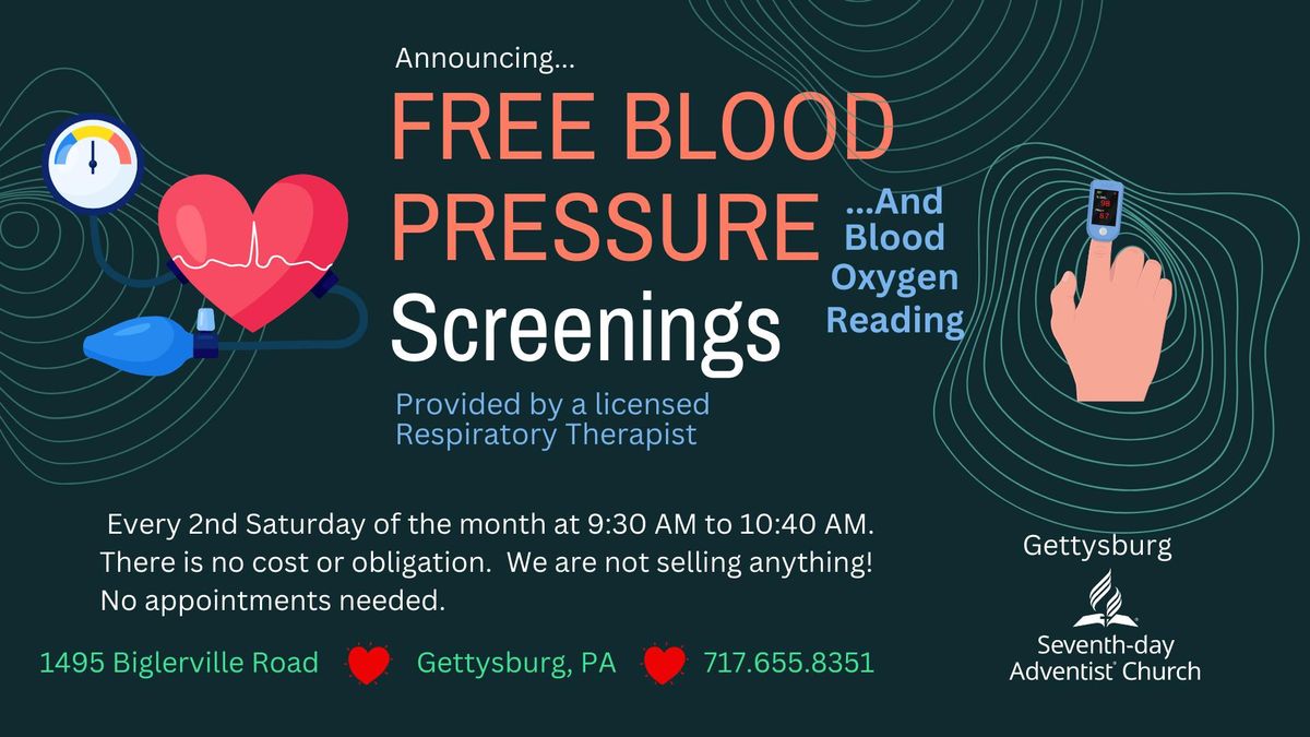 Free Blood and Oxygen Screenings