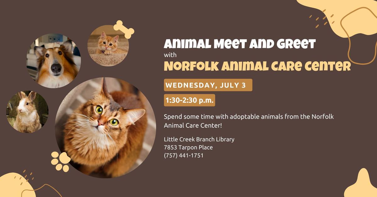 Animal Meet and Greet with Norfolk Animal Care Center