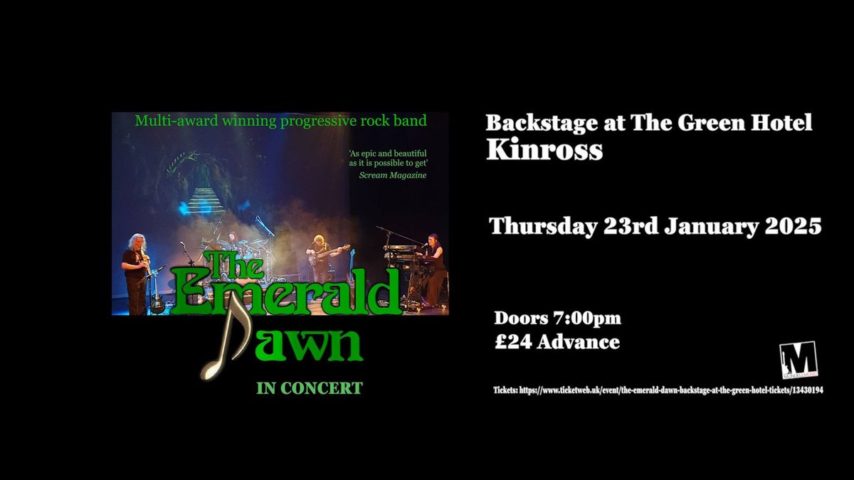 The Emerald Dawn in concert at The Backstage, Kinross