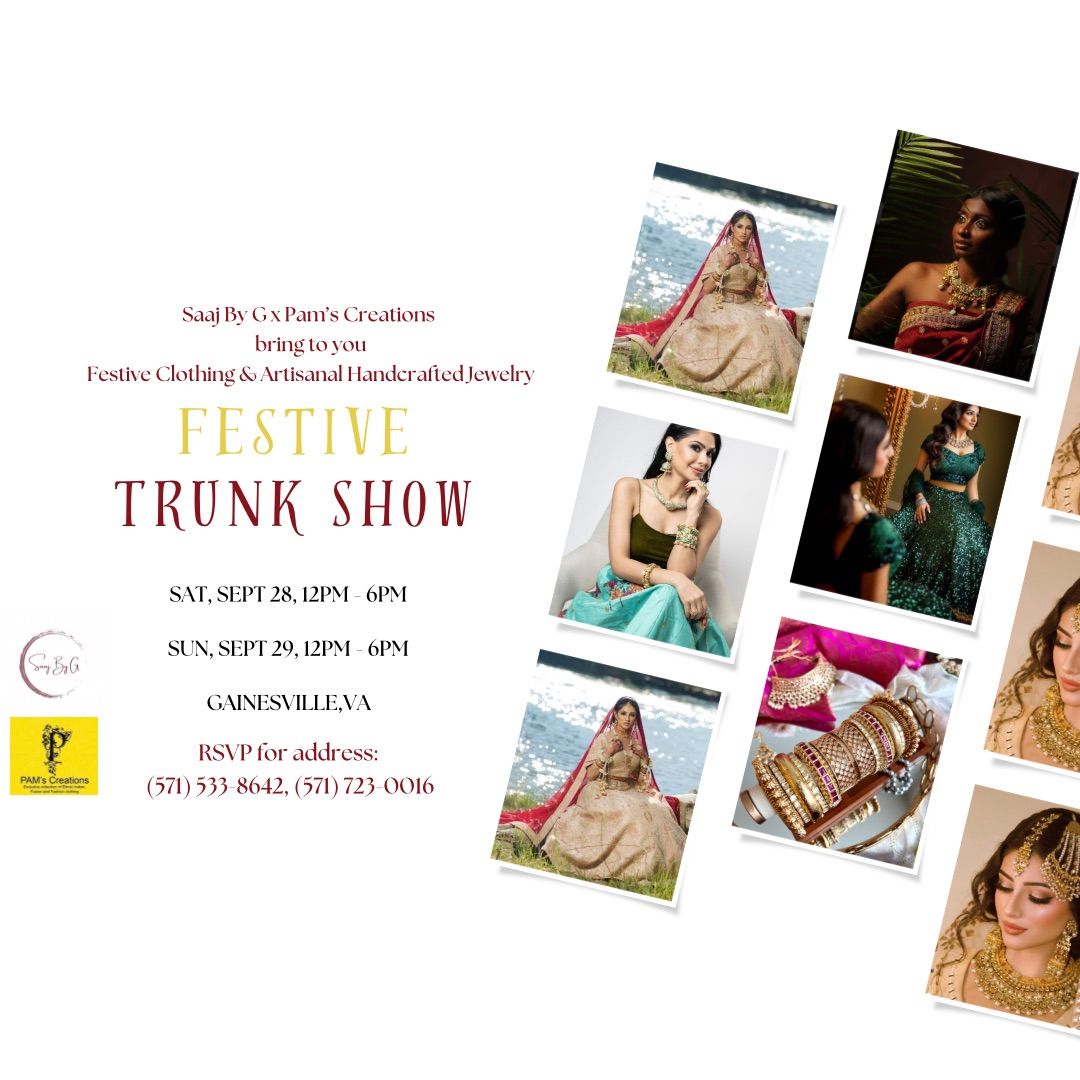 Saaj By G x Pam\u2019s Creations present Festive Trunk Show