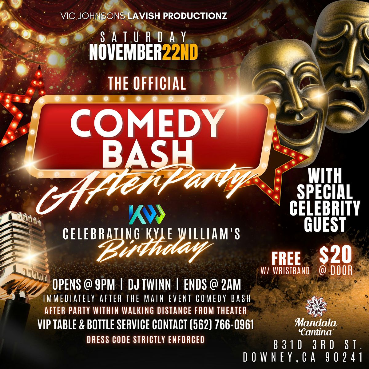 THE OFFICIAL  MAIN EVENT COMEDY BASH AFTER PARTY