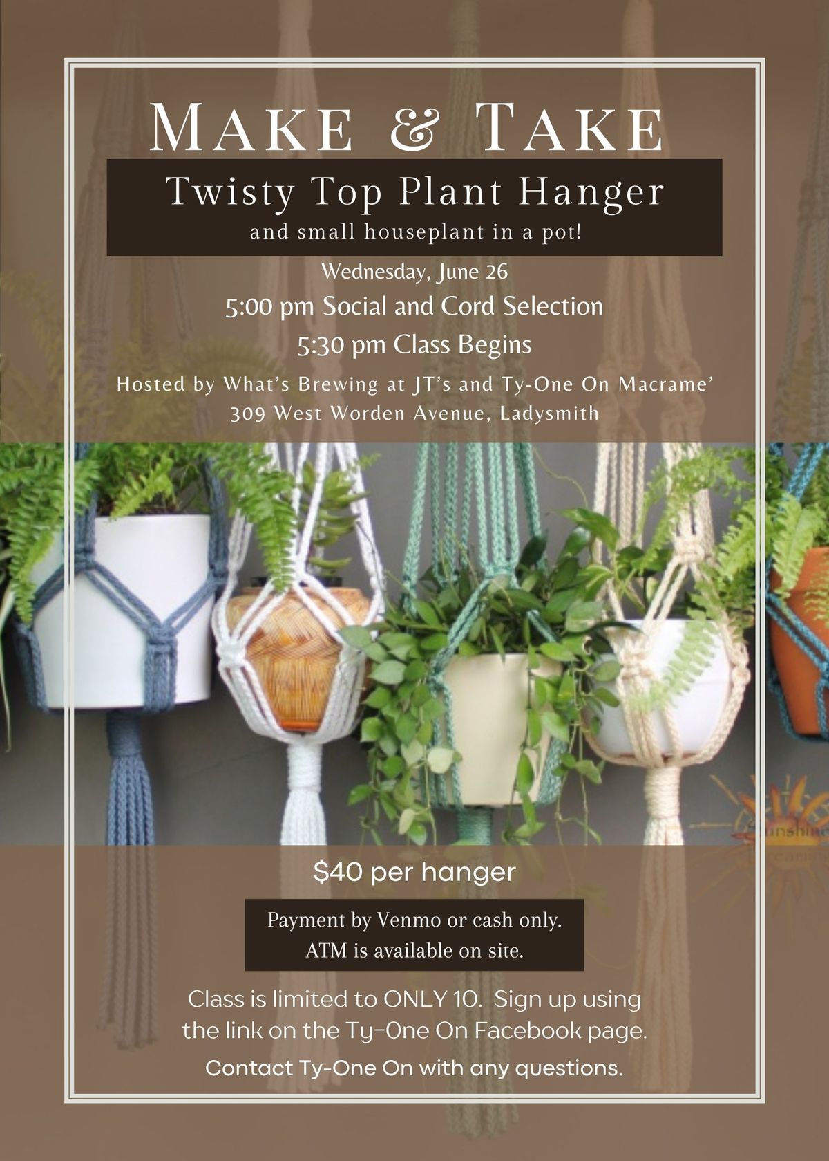 Make & Take Twisty Top Plant Hanger