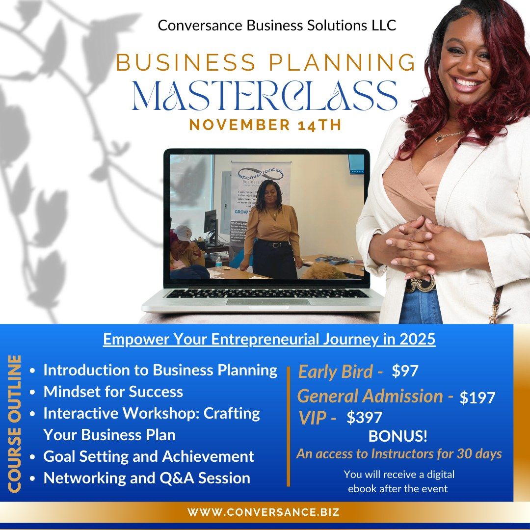 Reset Your Business Plan and Mindset Masterclass