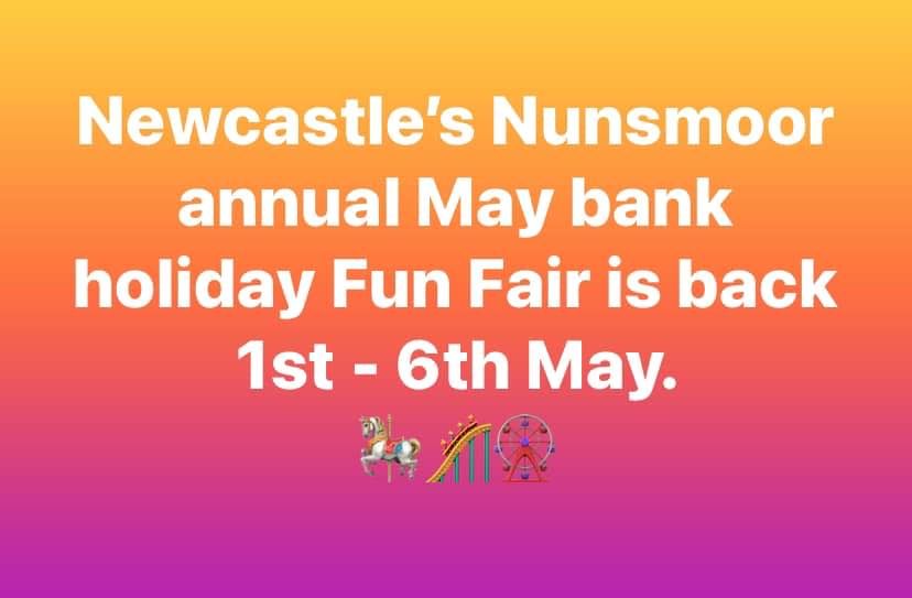 Newcastle\u2019s May Bank Holiday fun fair Nunsmoor