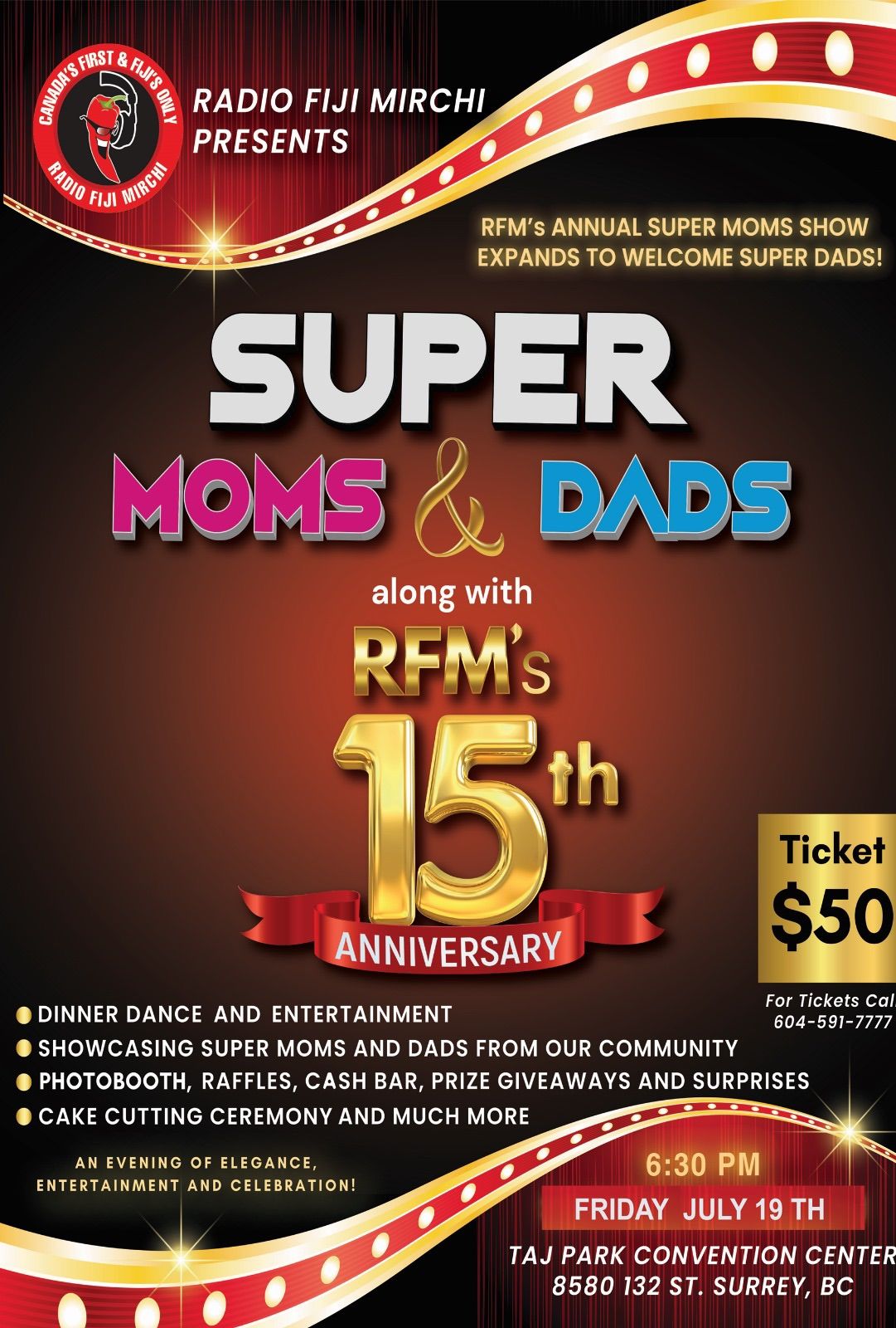 SUPER MOMS & SUPER DADS along with RFM\u2019s 15th ANNIVERSARY