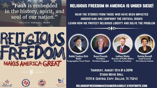 Religious Freedom Makes America Great! The Facts, The Stories, The Reality!