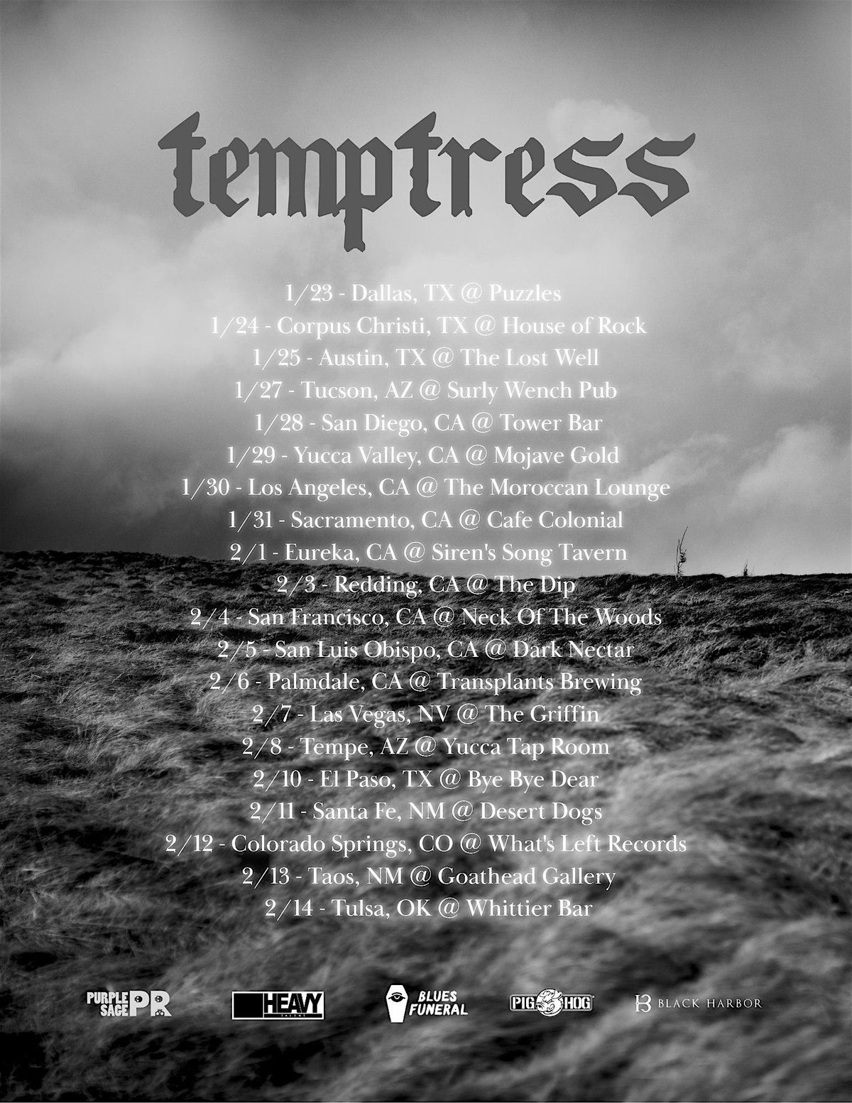 Temptress Plus Special Guests live at The Tower Bar