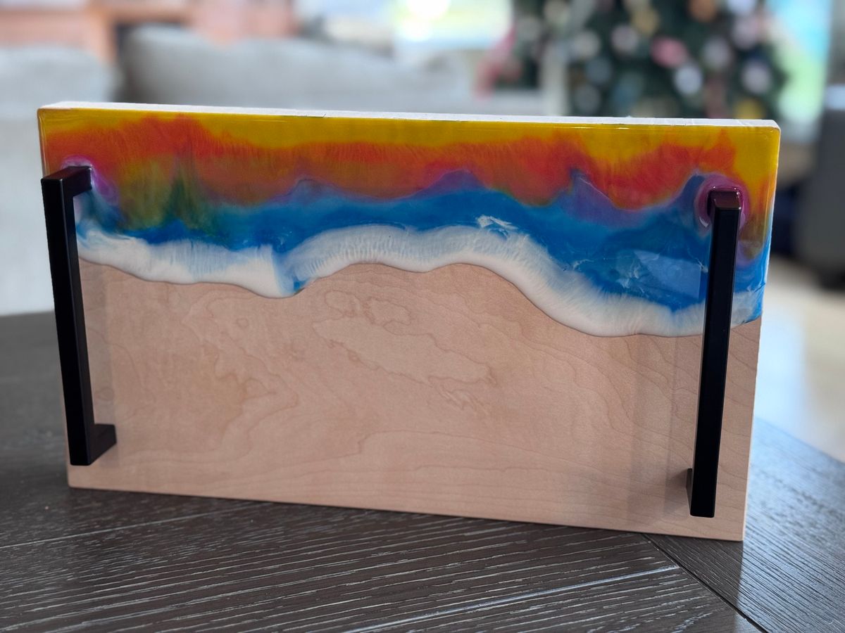 Epoxy Board Workshop with Wine Sampling \u2022  Craft, Sip, and Create!