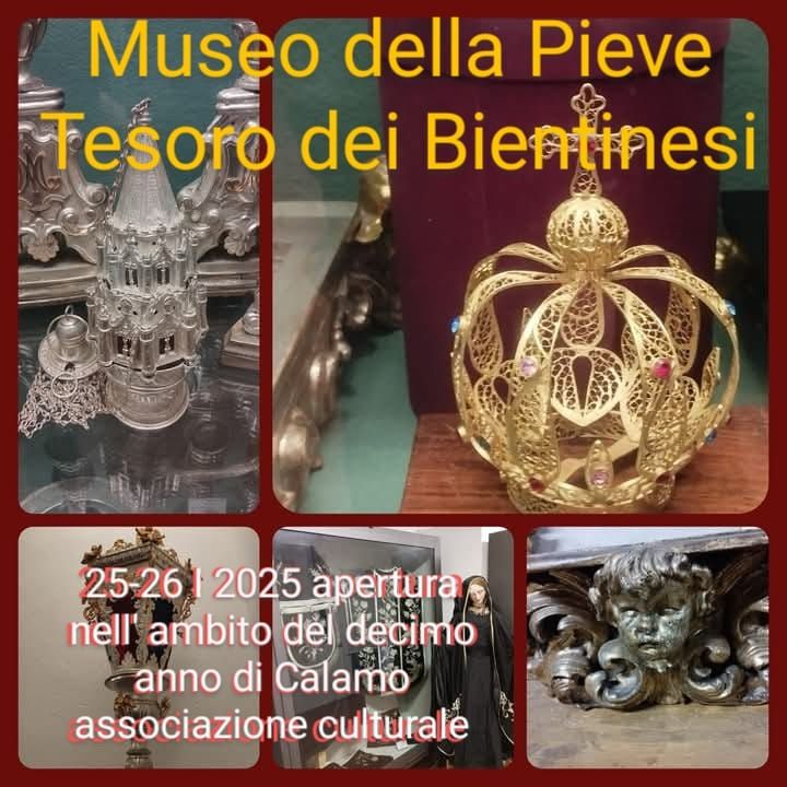 museo della Pieve-tesoro dei Bientinesi - prima apertura del 2025-per il decimo anno di Calamo