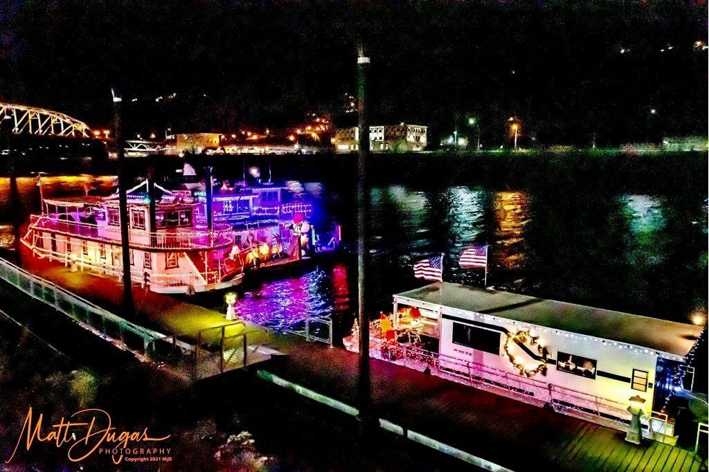 Charleston W.V. Lighted Boat Parade and Toys for Tots Event