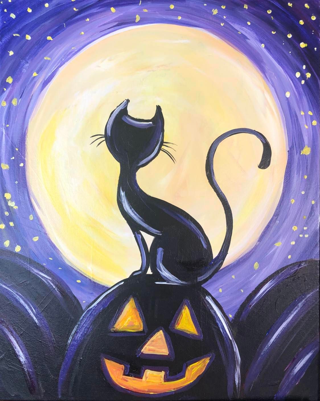 9\/27\/24- Painting with Sam- Cat on Pumpkin