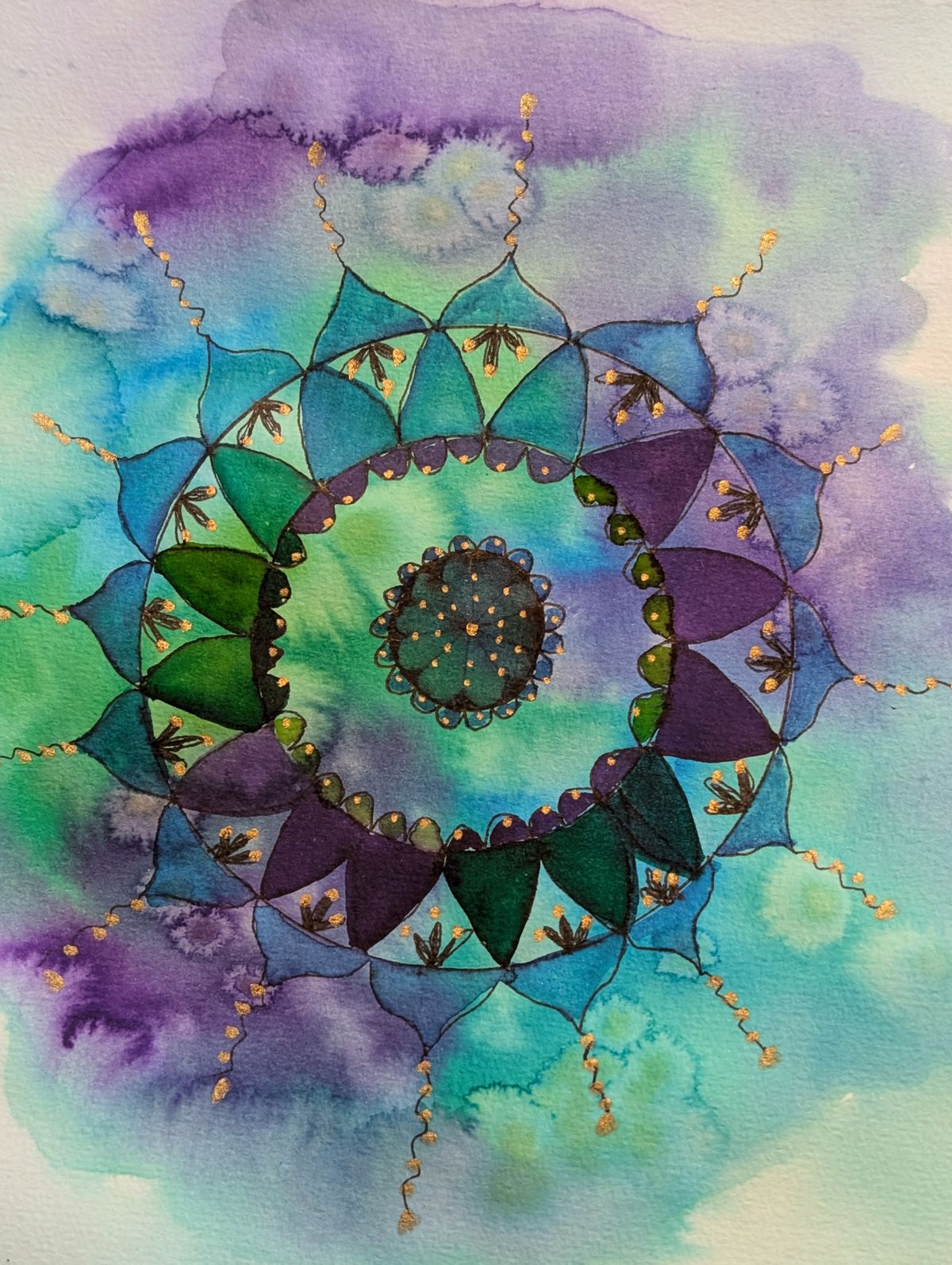 Intuitive Watercolour Mandalas