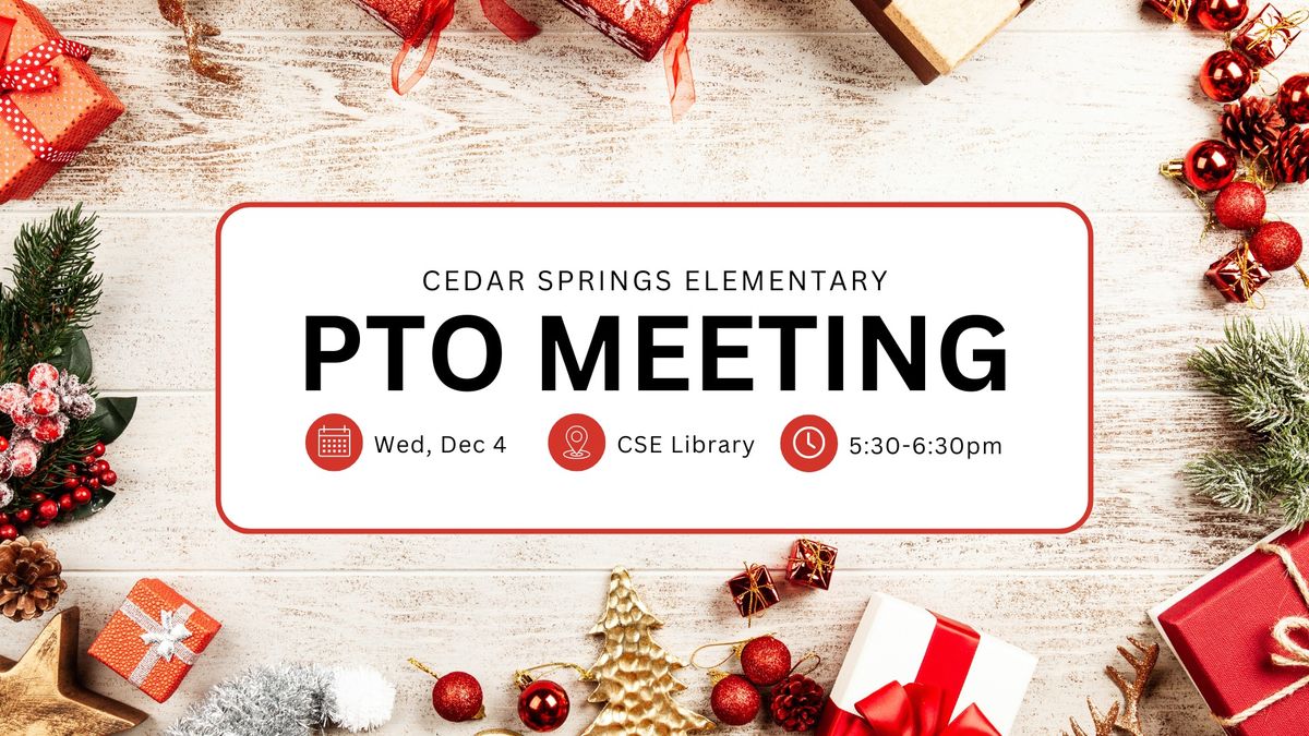 CSE PTO Meeting - December