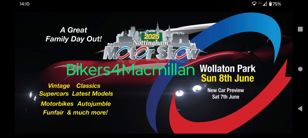 Bikers4Macmillan - Nottingham Motor Show 2025