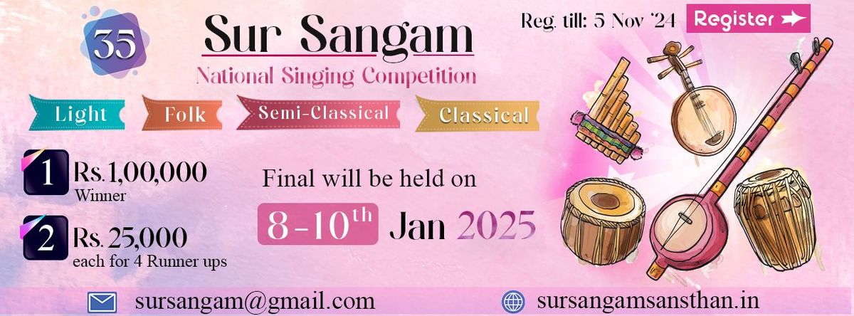 Sur Sangam 35th National Singing Competition | Prize Rs. 1Lakh Last Dt 5Nov24 |Bollywood Directors