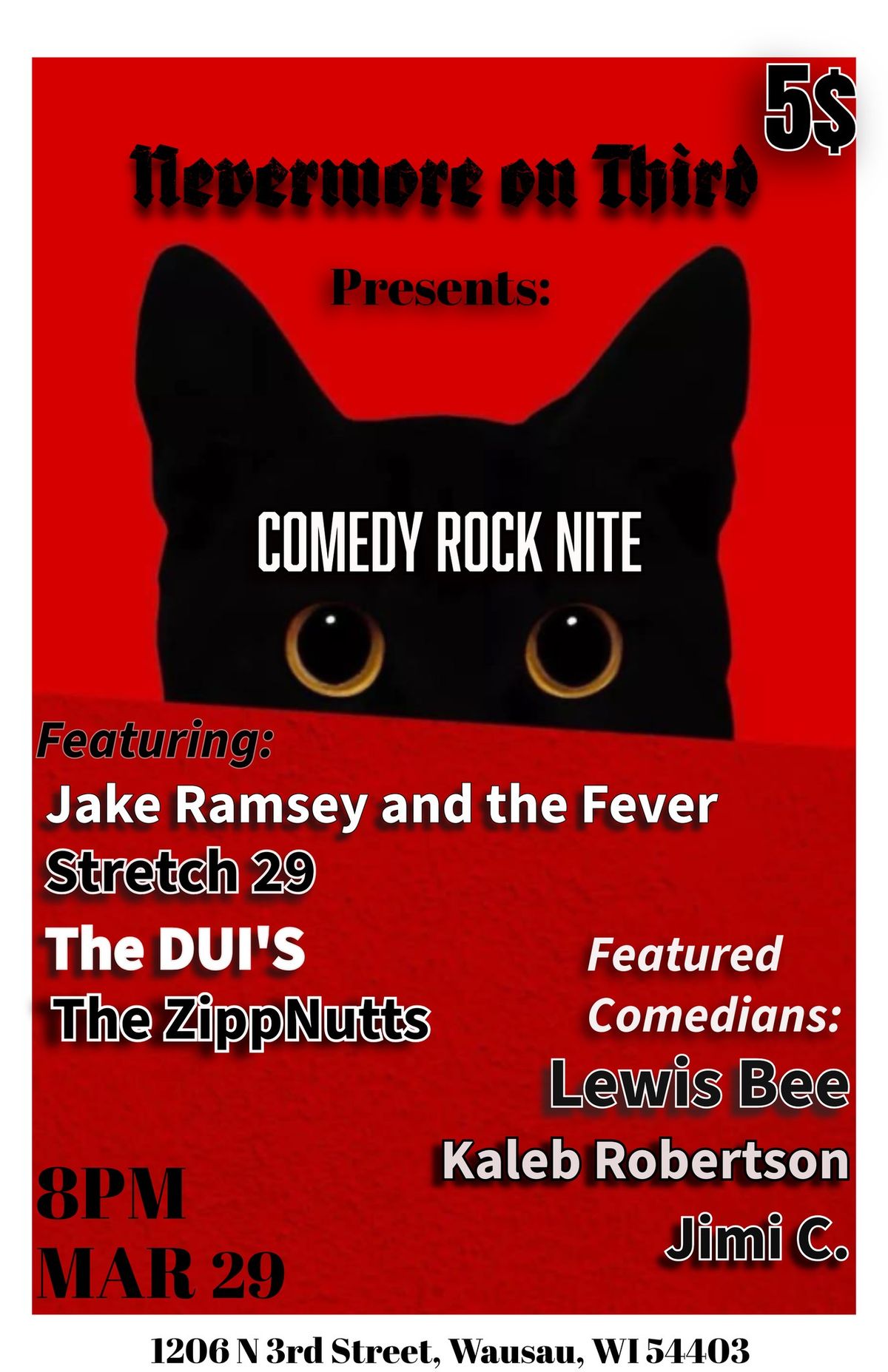 Comedy Rock Nite at Nevermore!