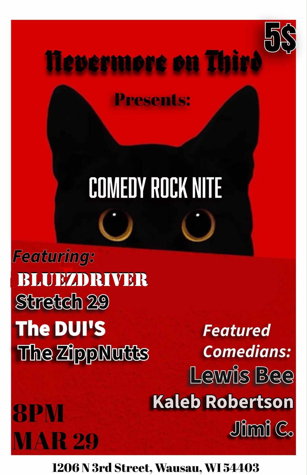 Comedy Rock Nite at Nevermore!