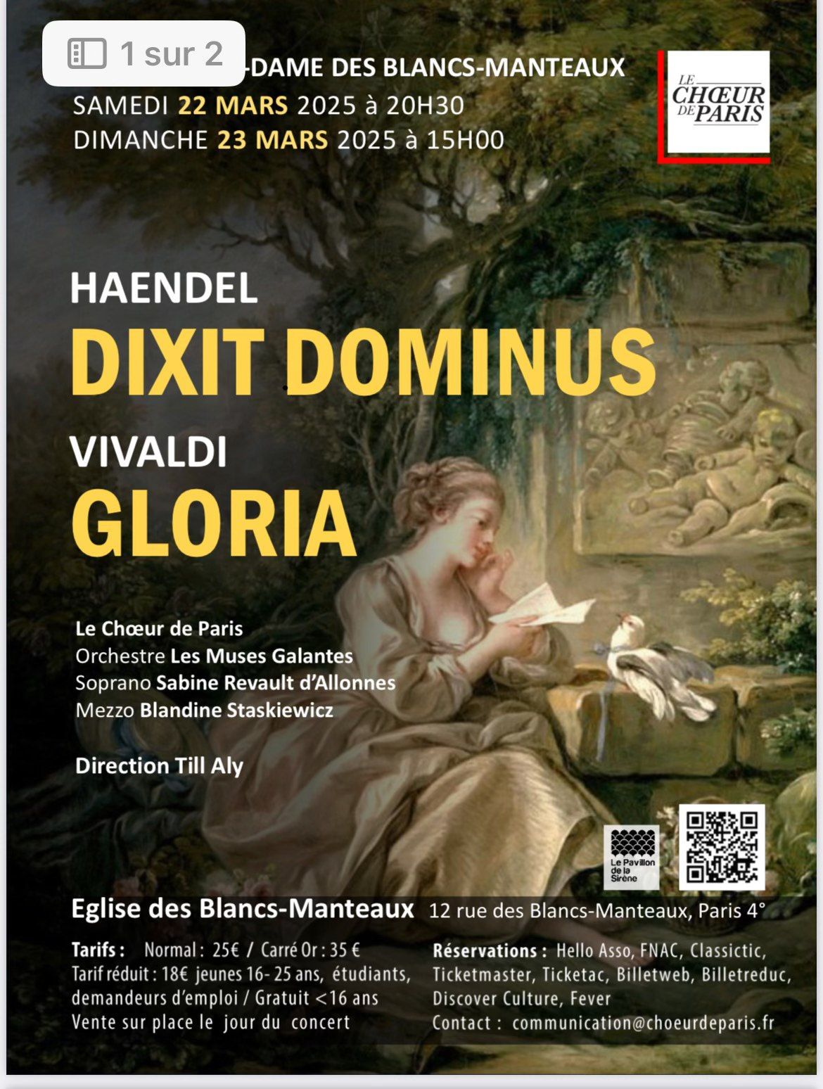 Haendel : Dixit Dominus & Vivaldi : Gloria