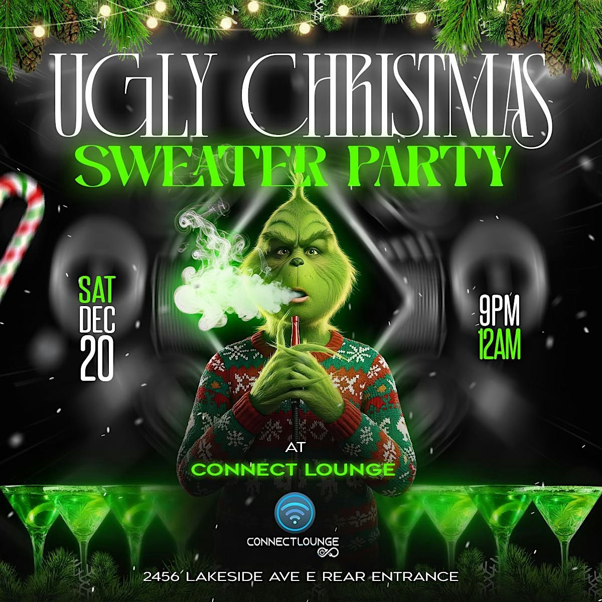 Ugly Christmas Sweater Party at Connect Lounge