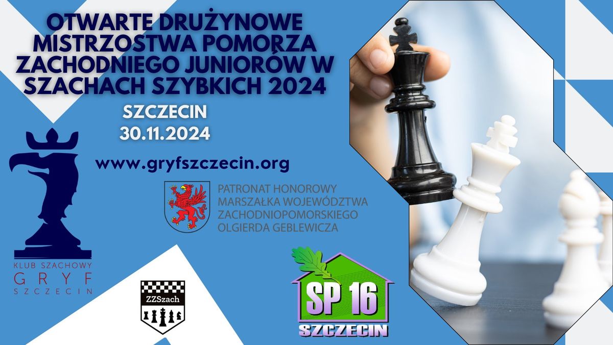 Otwarte Dru\u017cynowe Mistrzostwa Pomorza Zachodniego Junior\u00f3w w Szachach Szybkich 2024