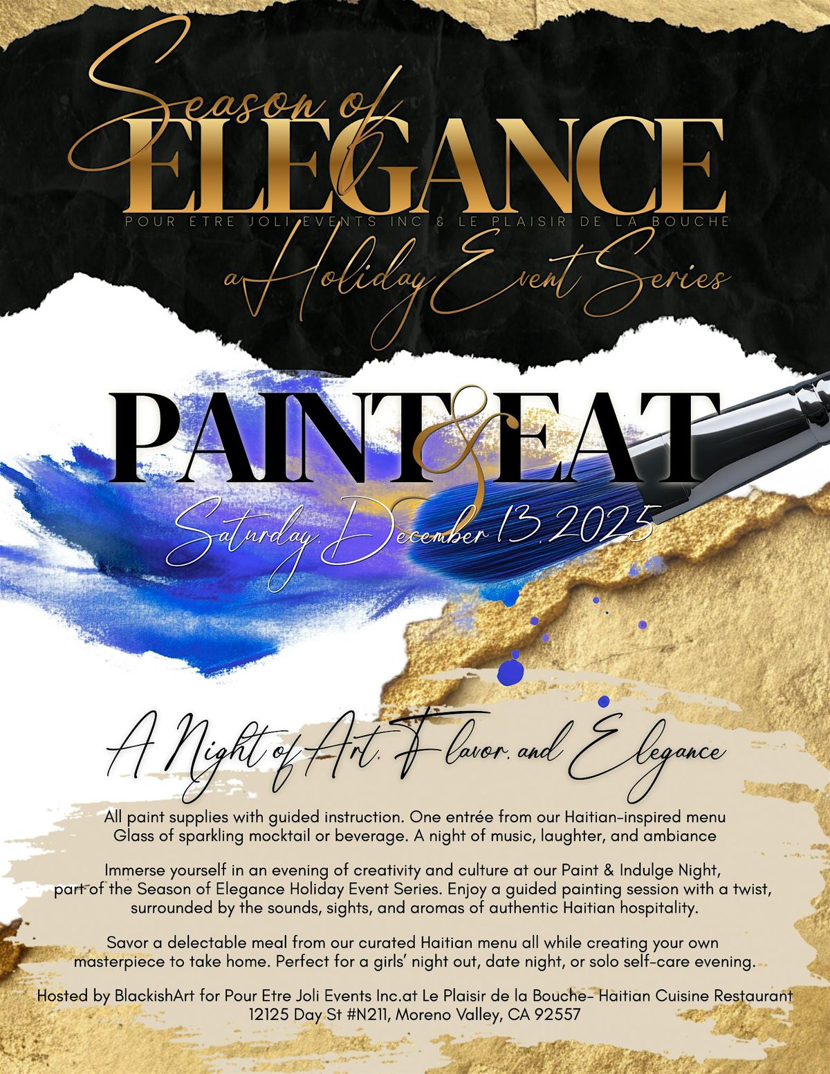 Season of Elegance-A Paint & Eat Experience