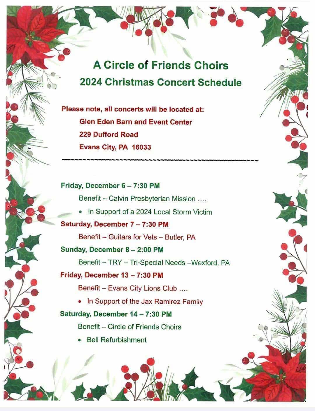 A Circle of Friends Choirs benefiting Guitars for Vets - Butler, PA