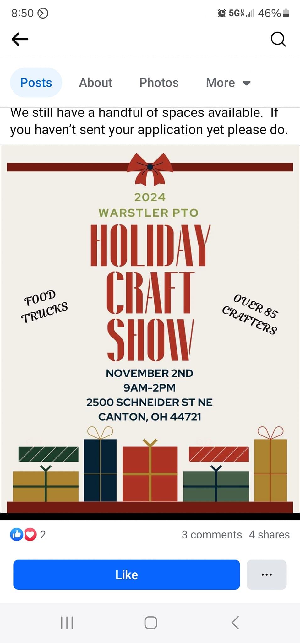 Warstler PTO  Holiday Craft Show