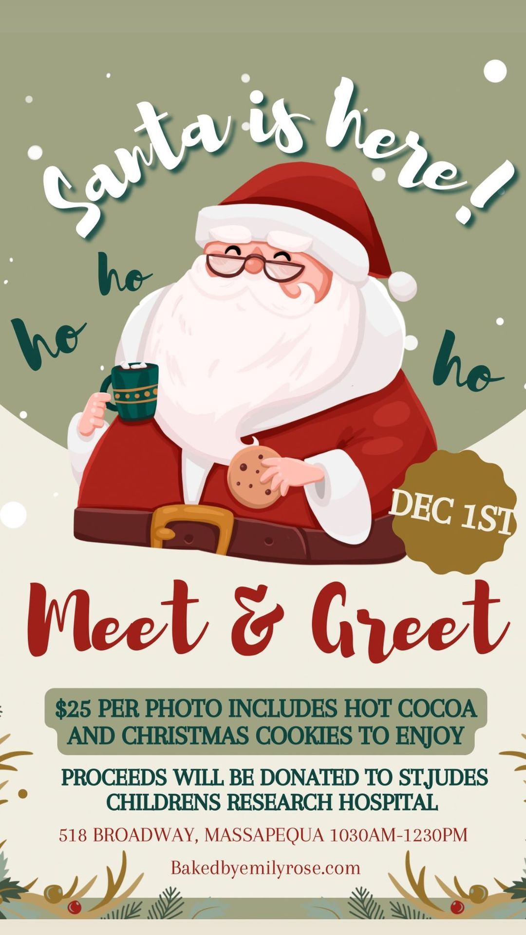 Cookies for Charity featuring Santa!