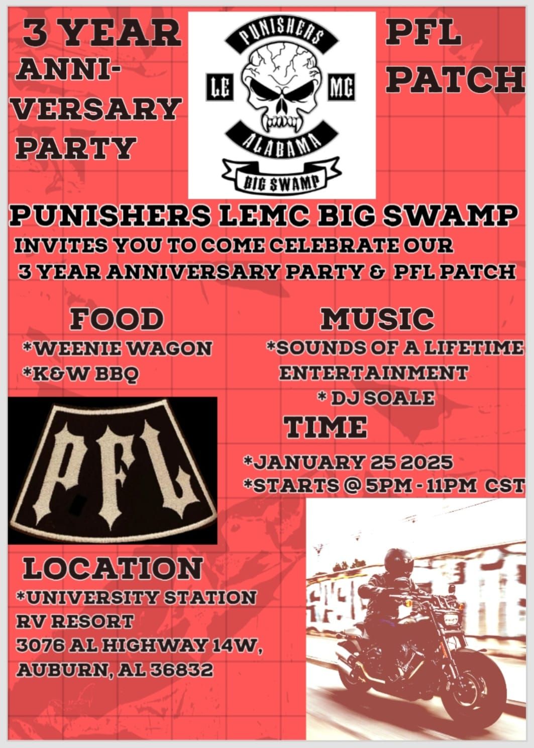 Big Swamp 3rd Anniversary Party & PFL Patch 