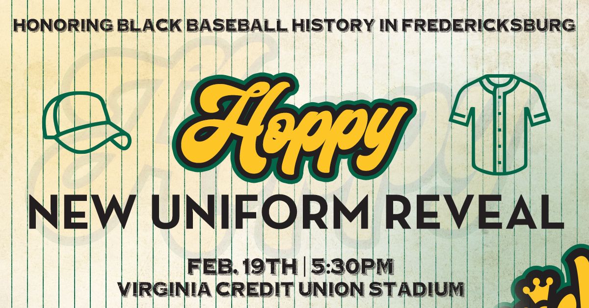 Honoring Black Baseball History in Fredericksburg- "Hoppy" New Uniform Reveal