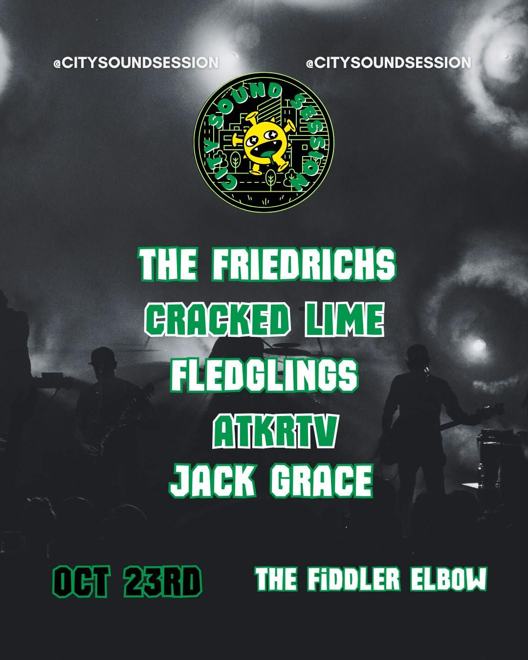 City Sound Session with The Friedrichs, Cracked Lime, Fledlings, Atkrtv and Jack Grace