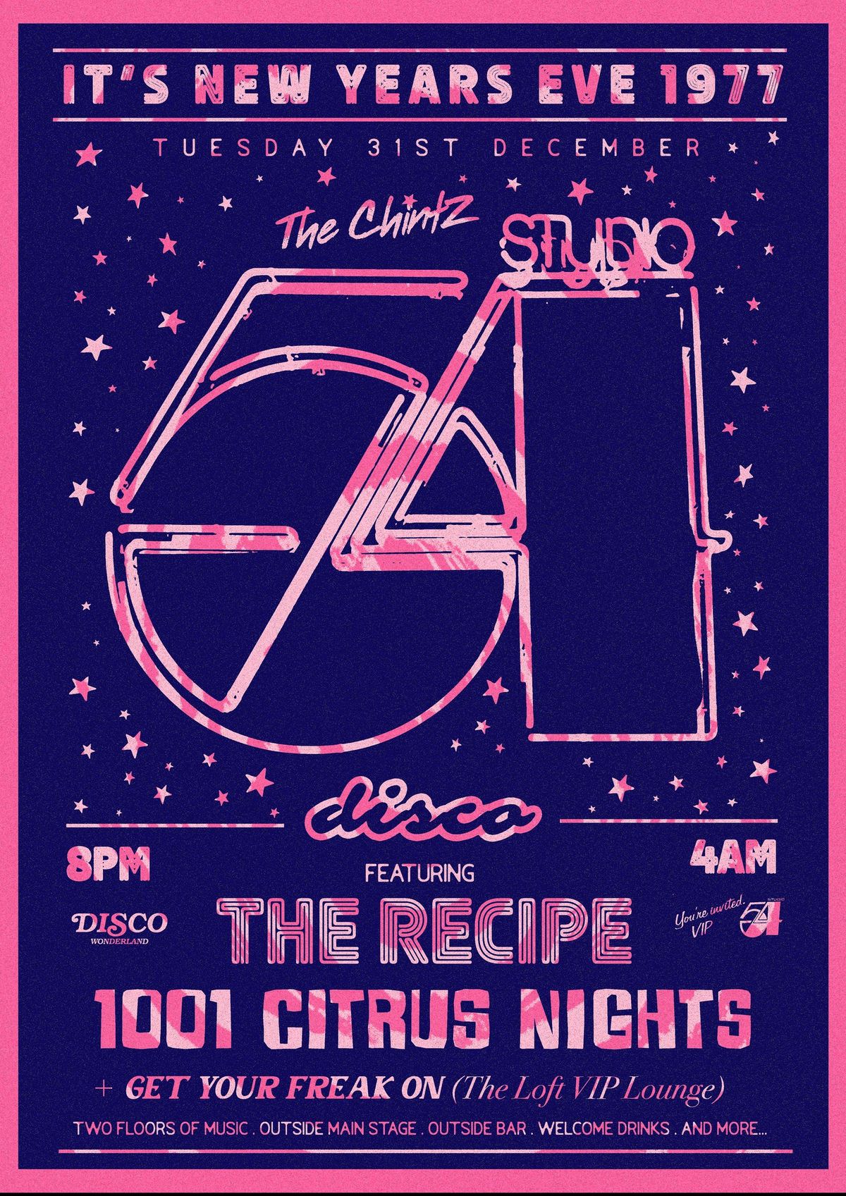 STUDIO 54 - New Years Eve at The Chintz