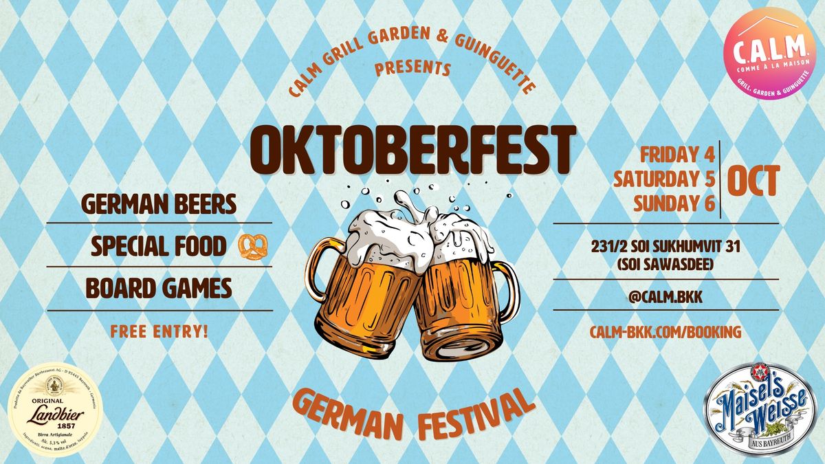 Special Weekend Oktoberfest at CALM