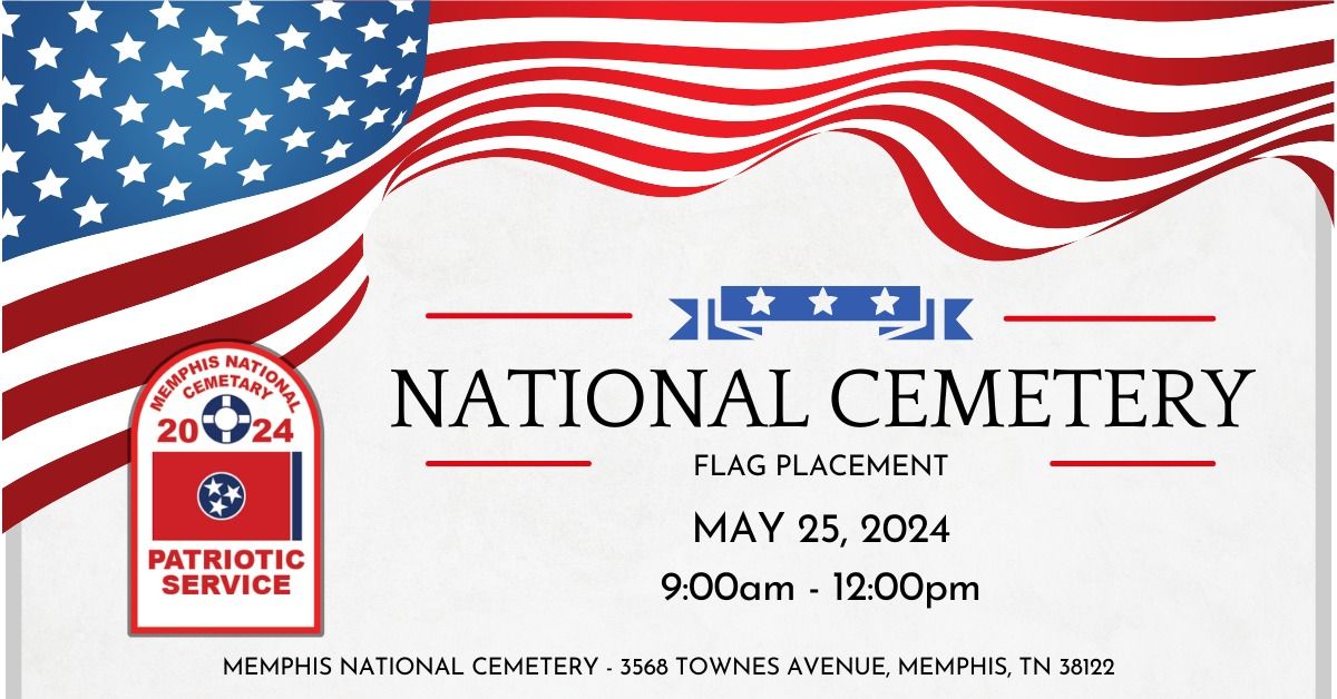 National Cemetery Memorial Day Flag Placement