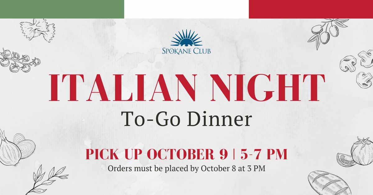 Italian Night To-Go Dinner