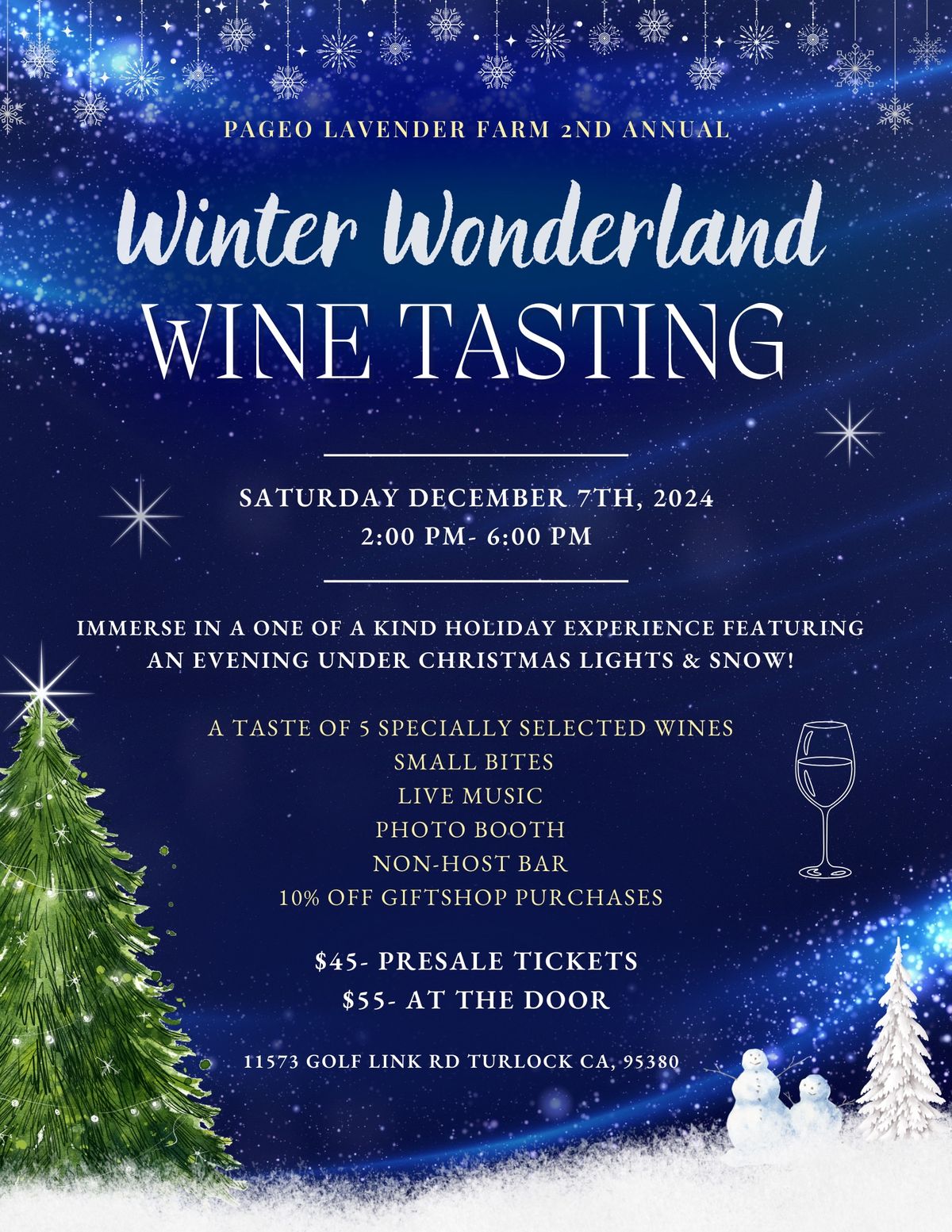 Winter wonderland wine tasting \u2603\ufe0f