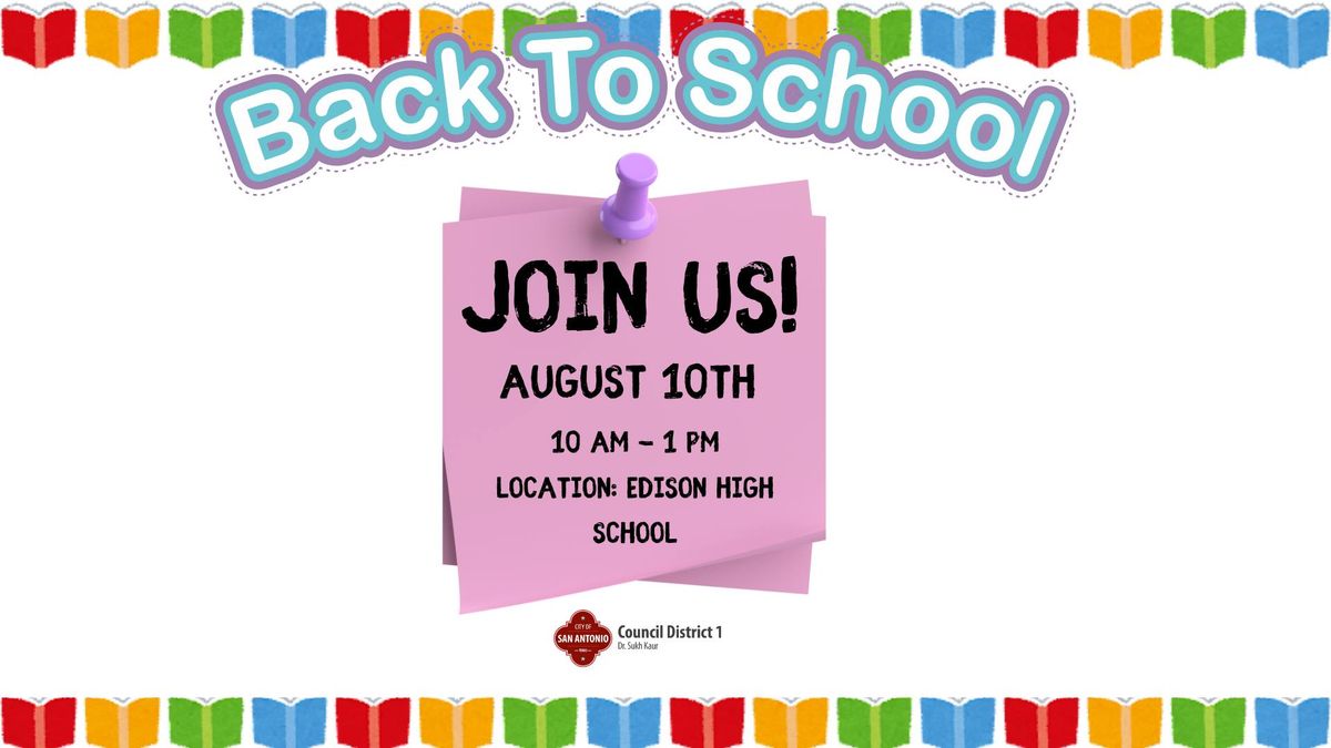 Back to School Event with District 1 