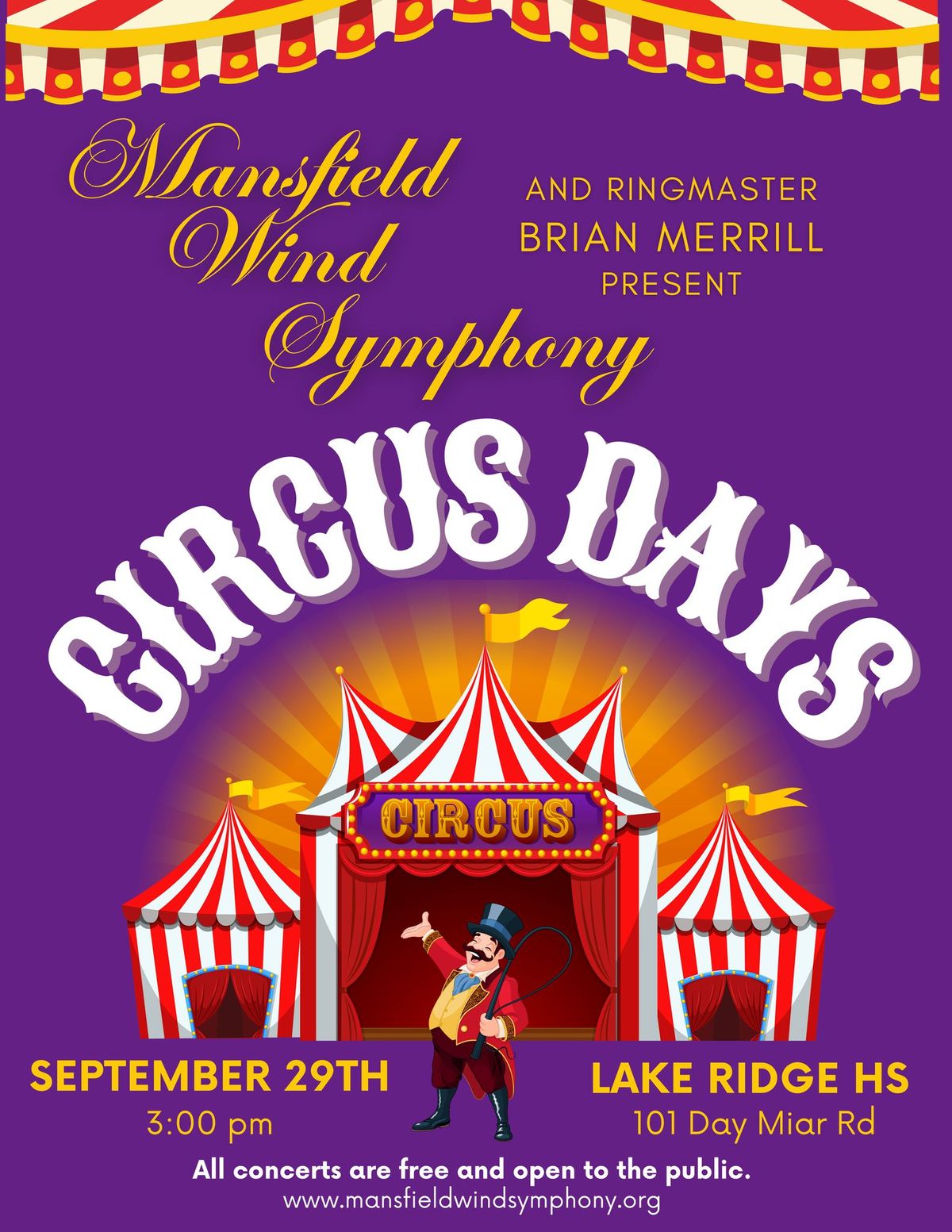 Mansfield Wind Symphony Presents Circus Days