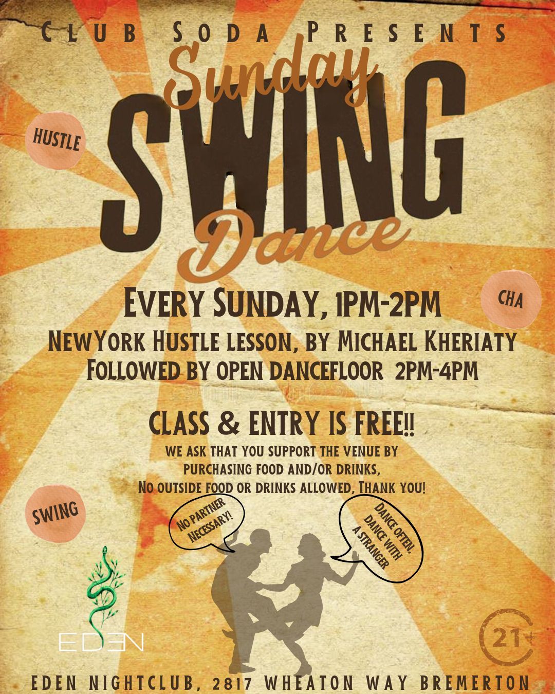 Sunday Swing! - Free dance classes!