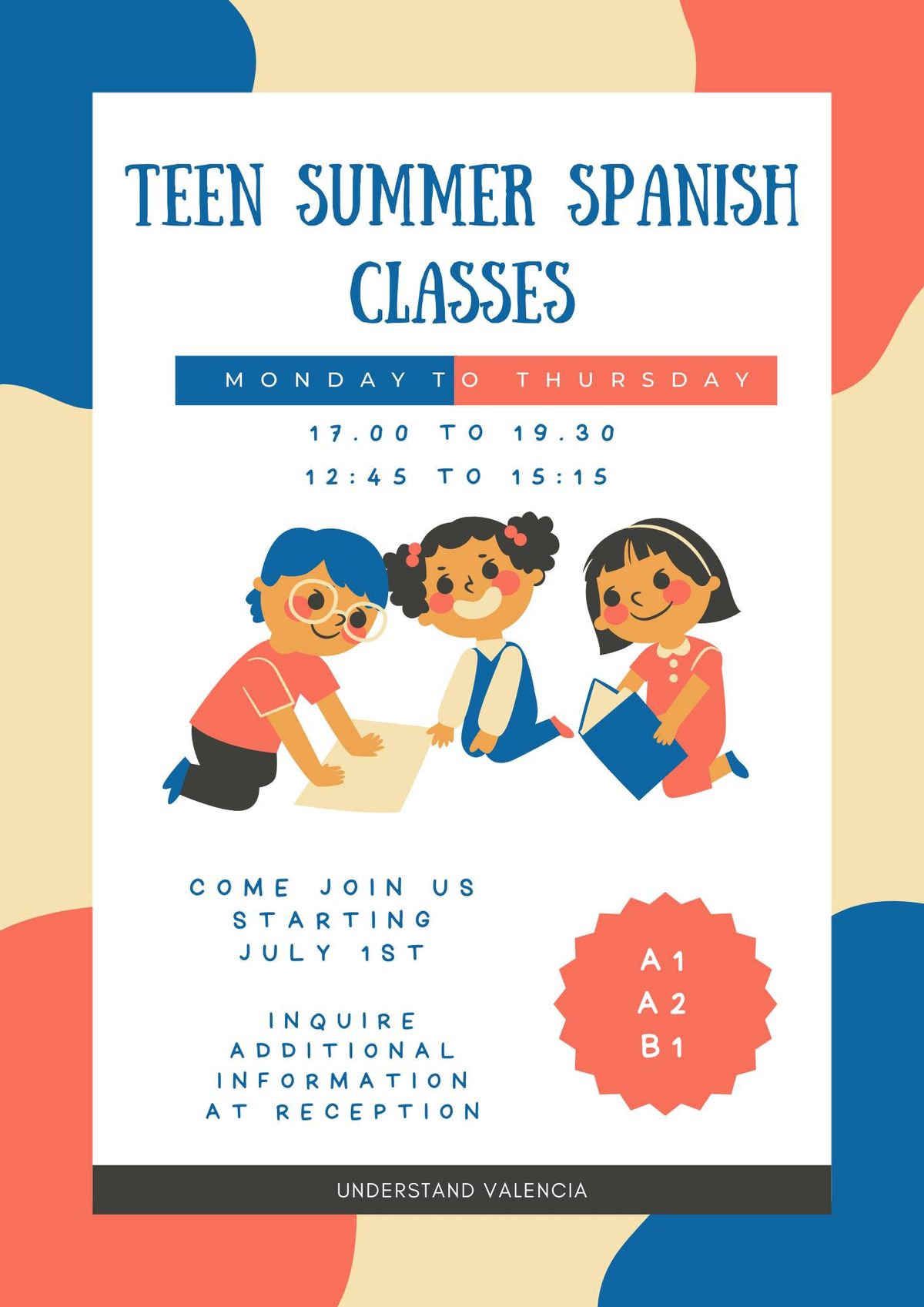 Teen Summer Intensive Spanish Classes!
