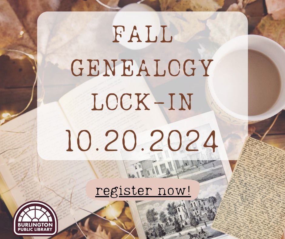 Fall Genealogy Lock-In