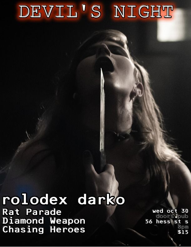 DEVIL'S NIGHT @ DOORS: rolodex darko, Rat Parade, Diamond Weapon, Chasing Heroes