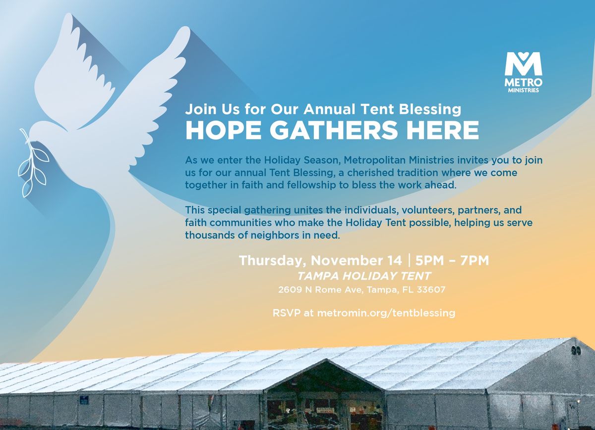 Join Us for Our Annual Tent Blessing | Hope Gathers Here