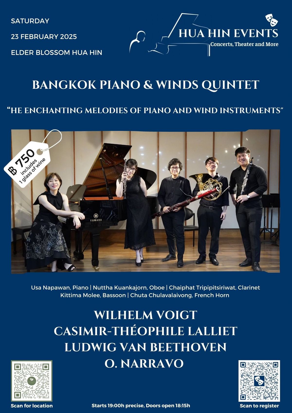 Hua Hin Events presents: Bangkok Piano & Winds Quintet